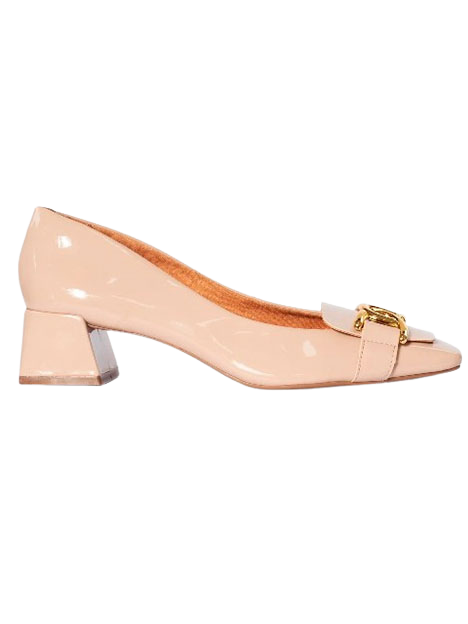 Zapato cerrado con taco cerrado Giulia Domna Nude