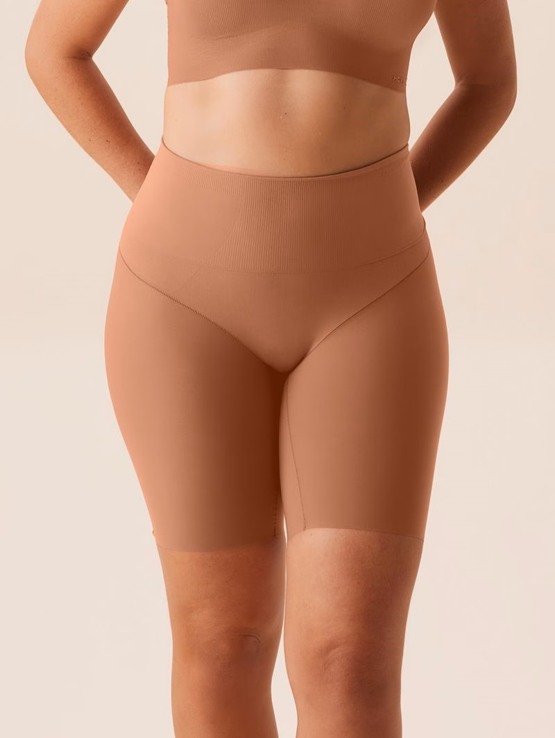 Bermuda Modeladora Fit Shape Caramelo con Forro 100% Algodón