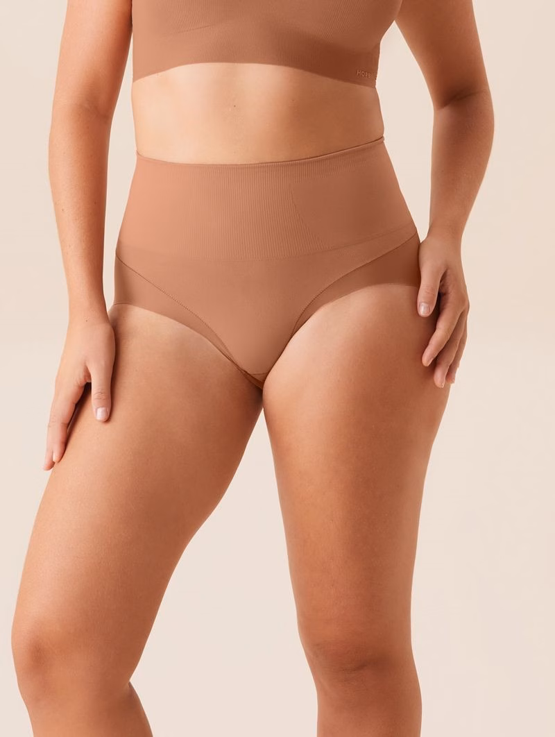 Panty Modeladora Fit Shape Nude Caramelo con Forro 100% Algodón