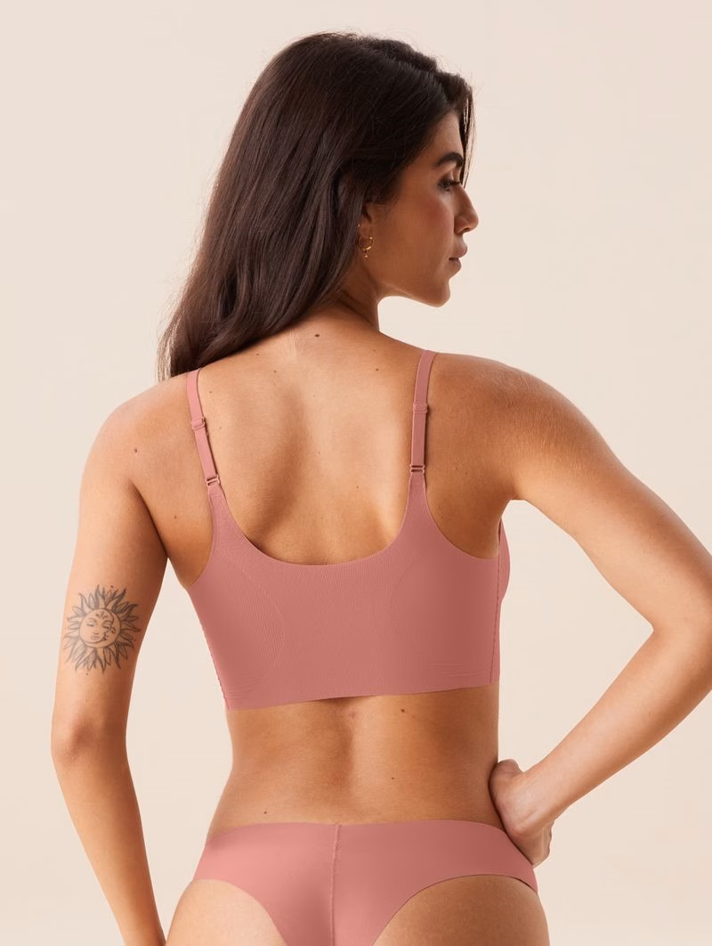 Brasier Top Naked con Copas Removibles – Rosa Viejo - Image 2