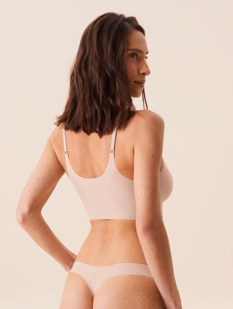 Brasier Top Naked con Copas Removibles – Beige - Image 2