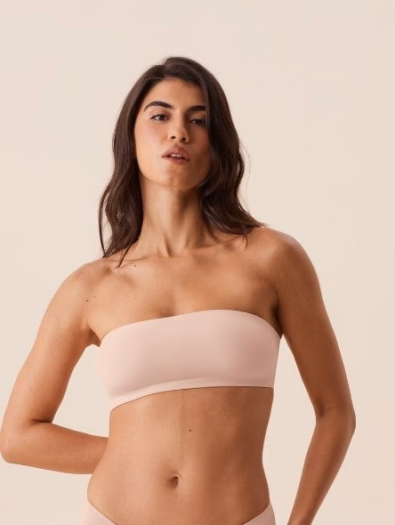 Brasier Top Banda con Copas Removibles en Microfibra – Beige Ballet