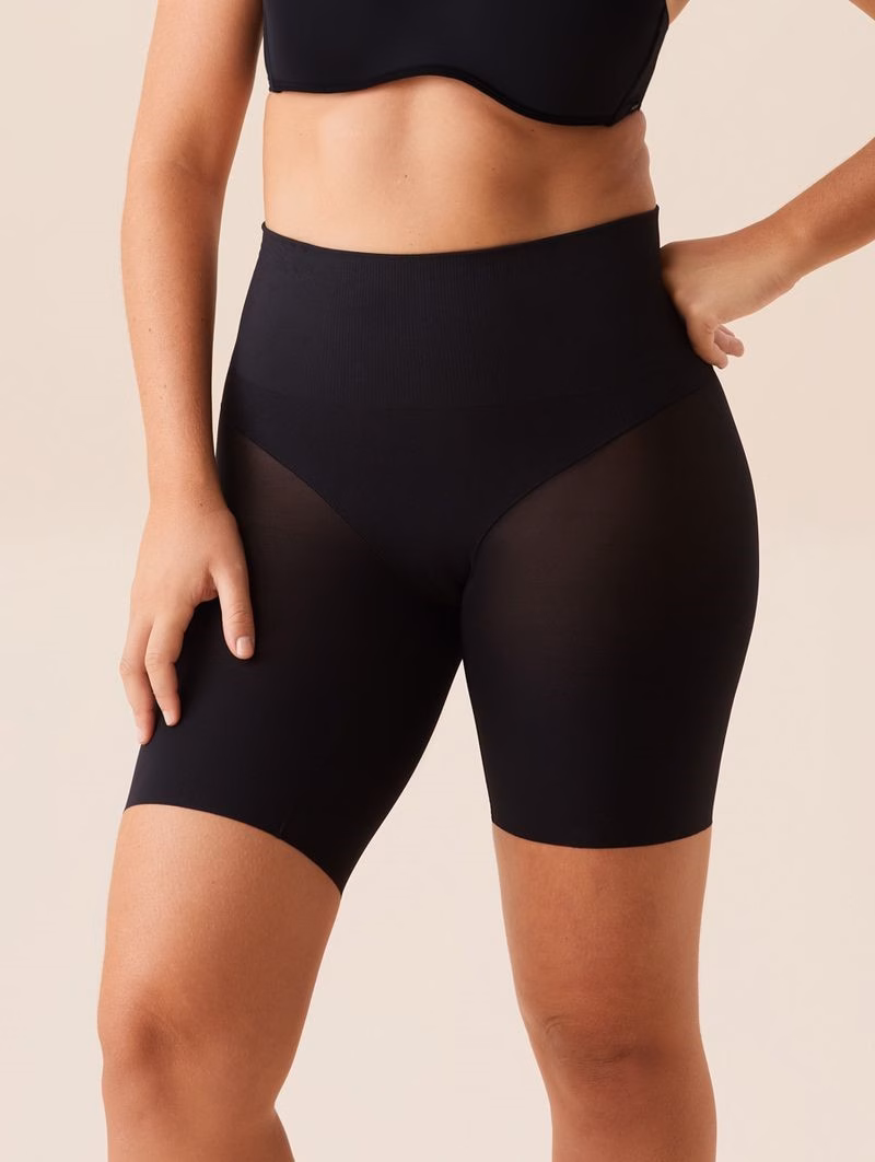 Bermuda Modeladora Fit Shape Negro con Forro 100% Algodón