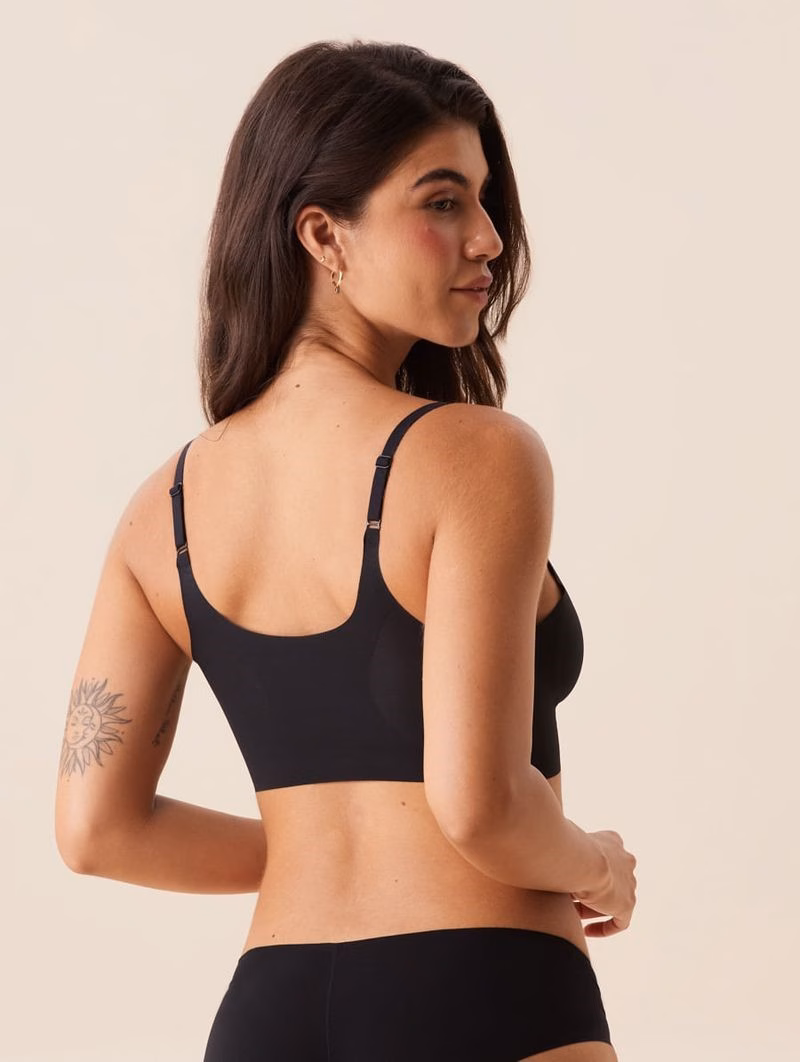 Brasier Top Naked con Copas Removibles – Negro - Image 2