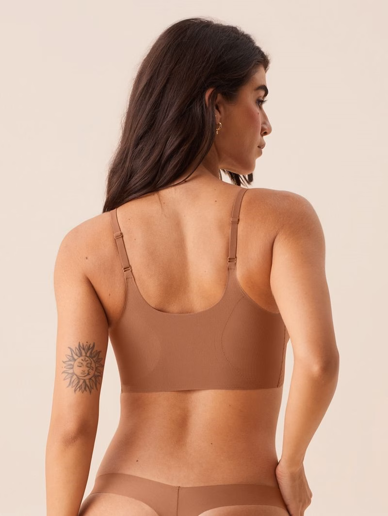 Brasier Top Naked con Copas Removibles – Marrón - Image 2