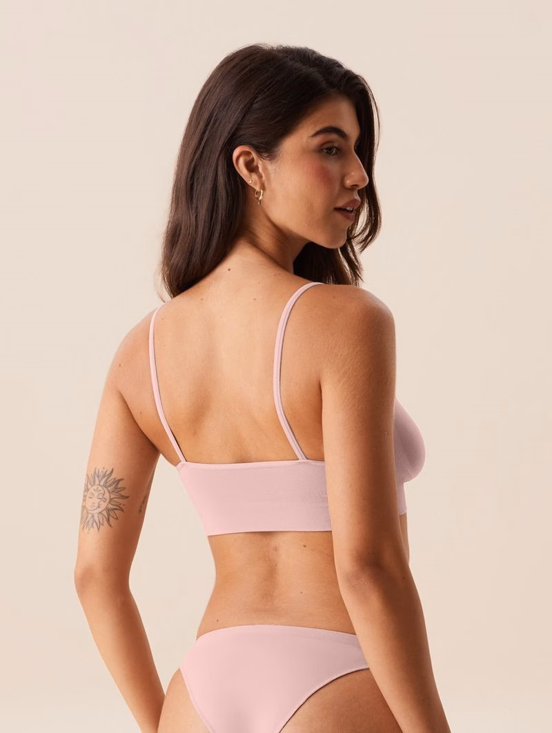 Brasier Top de Microfibra Light sin Copas ni Aros – Rosa Viejo - Image 2