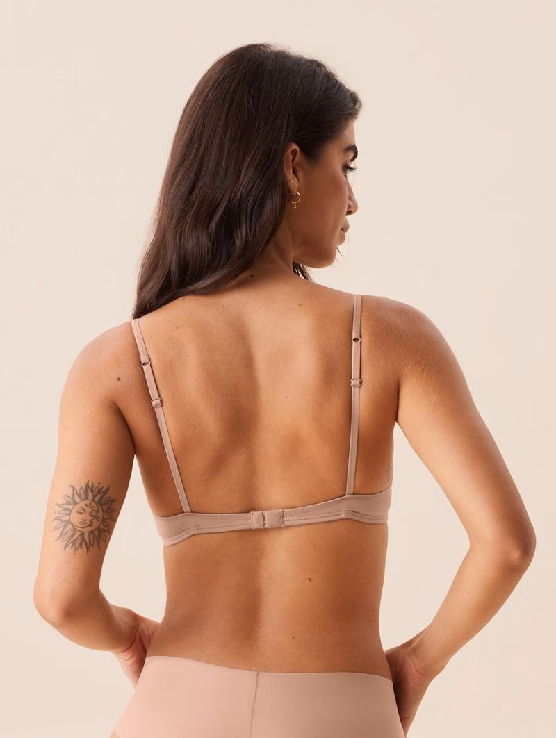 Brasier Push-Up de Microfibra Suave Beige Gamuza - Image 2