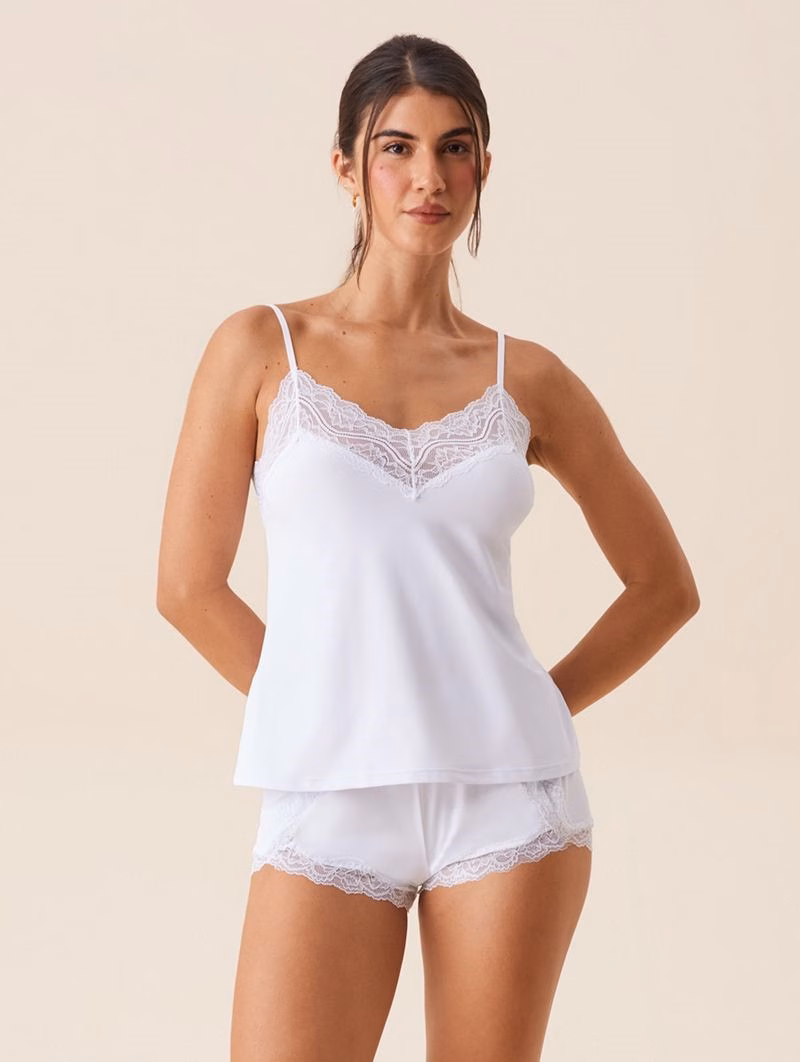 Pijama Short Love Blanco
