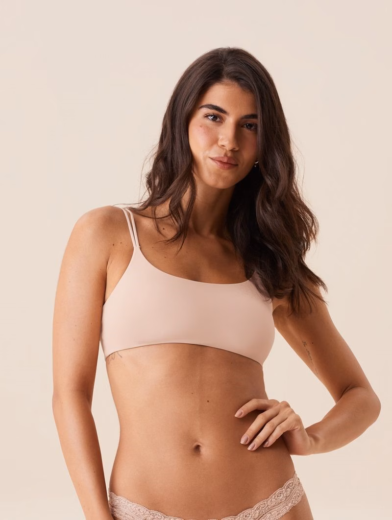Top con Copa Removible en Microfibra – Beige Ballet